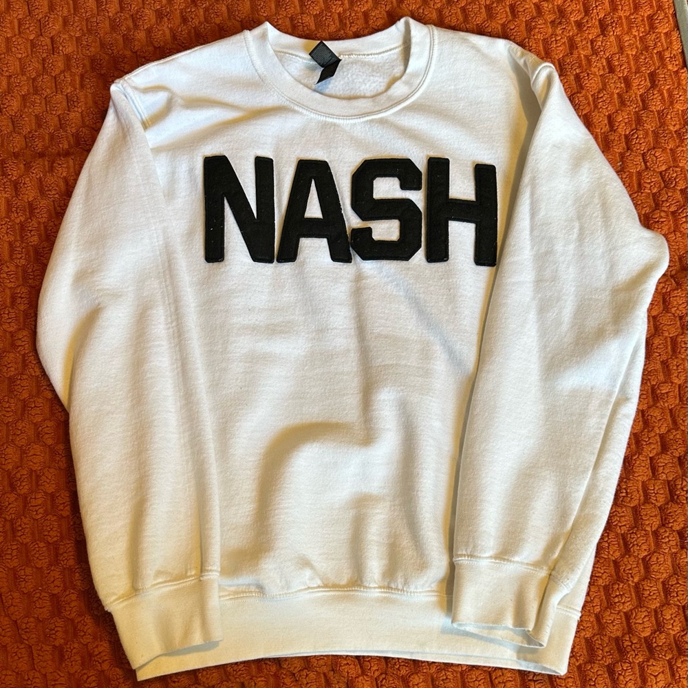 NASH White Unisex Sweatshirt
